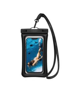 Spigen Aqua Shield A610 Universal Waterproof Floating Case IPX8 - универсален водоустойчив калъф за смартфони до 6.9 инча (черен)