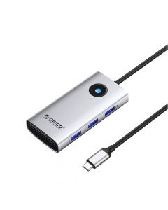 Orico 6in1 Multifunction Docking Station USB-C Hub (PW11-6PR-SV-EP) - USB-C хъб за свързване на допълнителна периферия за компютри и лаптопи с USB-C порт (сребрист)