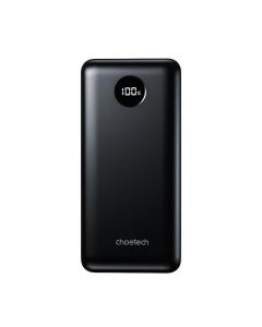 Choetech Portable Power Bank 45W 20000 mAh - външна батерия с 2xUSB-A и 1xUSB-C изходи и технология за бързо зареждане (черен)