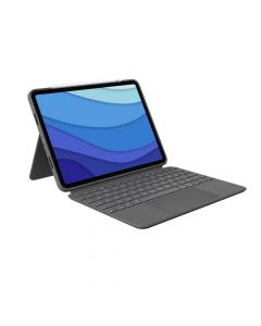 Logitech Combo Touch UK - безжична клавиатура с тракпад и отделящ се кейс с поставка за iPad Pro 11 M2 (2022), iPad Pro 11 M1 (2021), iPad Pro 11 (2020), iPad Pro 11 (2018) (сив)