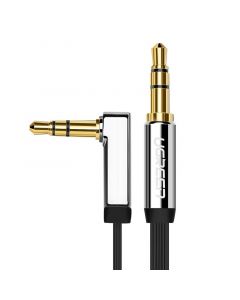 Ugreen AV119 Right Angle Flat Audio Cable - качествен 3.5 мм. аудио кабел (500 см) (сребрист)