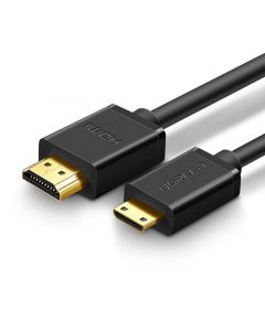 Ugreen miniHDMI 3D Ethernet ARC 1 Cable - miniHDMI към HDMI кабел за мобилни устройства (150 см) (черен)