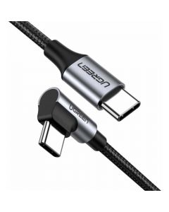 Ugreen USB-C to USB-C Cable 60W - кабел с с бързо зареждане за устройства с USB-C порт (100 см) (черен)