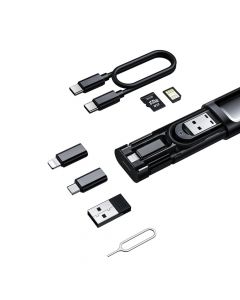 Mcdodo Multifunctional Storage Box - мултифункционален комплект USB-C адаптери и USB-C към USB-C кабел (черен)