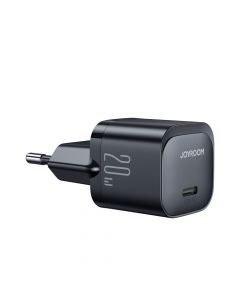 Joyroom Mini USB-C PD Fast Charger 20W - захранване за ел. мрежа с USB-C изход с технология за бързо зареждане (черен)