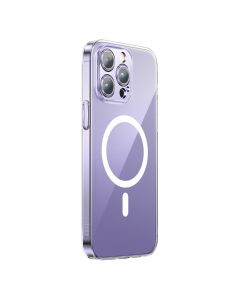 Baseus Crystal Magnetic Case Set (ARSJ011202) - поликарбонатов кейс с MagSafe и стъклено защитно покритие за дисплея за iPhone 14 Pro Max (прозрачен)