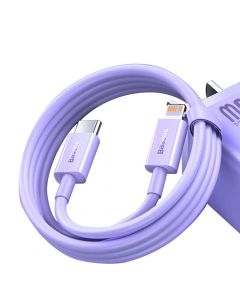 Baseus Superior USB-C to Lightning Cable PD 20W (CAYS001505) - USB-C към Lightning кабел за Apple устройства с Lightning порт (100 см) (лилав)