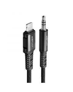 Acefast MFi Audio Cable With Lightning Connector - качествен аудио кабел от Lightning към 3.5 мм. аудио жак (120 см) (черен)