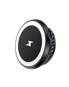 Acefast Wireless Induction Charger With Cooling System - поставка (пад) за безжично зареждане за iPhone с MagSafe (черен)