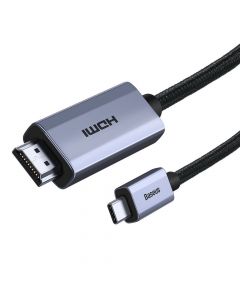 Baseus 4K 60Hz USB-C to HDMI Cable (WKGQ010001) - кабел с поддръжка на 4K за свързване от USB-C към HDMI (100 см) (черен)