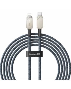Baseus Aramid Fiber Braiding USB-C to Lightning Cable PD 20W (P10355803221-01) - изключително здрав USB-C към Lightning кабел за Apple устройства с Lightning порт (200 см) (син)