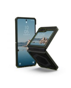 Urban Armor Gear Plyo Pro Case - удароустойчив хибриден кейс s MagSafe за Samsung Galaxy Z Flip5 (зелен-черен)