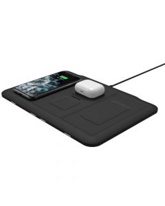 Mophie 4-in-1 Wireless Charging Mat - четворна поставка (пад) за безжично зареждане на мобилни устройства, Apple Airpods и Apple Watch (черен)