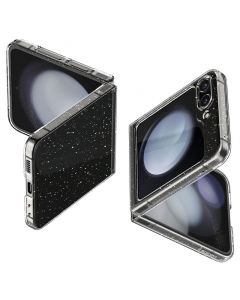 Spigen AirSkin Glitter Case - качествен поликарбонатов кейс за Samsung Galaxy Z Flip5 (прозрачен)