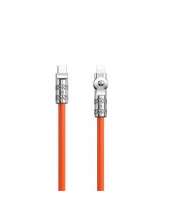 Dudao Angled Fast Charging USB-C to Lightning Cable PD 30W - USB-C към Lightning кабел за Apple устройства с Lightning порт (100 см) (оранжев)