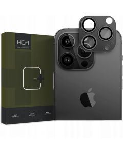 Hofi FullCam Pro Plus Lens Protector - предпазна метална плочка за камерата на iPhone 15 Pro, iPhone 15 Pro Max (черен)