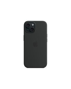 Apple iPhone Silicone Case with MagSafe - оригинален силиконов кейс за iPhone 15 с MagSafe (черен)