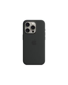 Apple iPhone Silicone Case with MagSafe - оригинален силиконов кейс за iPhone 15 Pro с MagSafe (черен)
