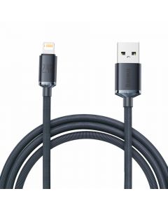 Baseus Crystal Shine USB-A to Lightning Cable 12W (CAJY000101) - USB-A към Lightning кабел за Apple устройства с Lightning порт (200 см) (черен)