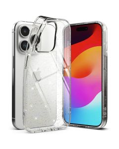 Ringke Air Glitter Case - силиконов (TPU) калъф за iPhone 15 Pro Max (прозрачен)