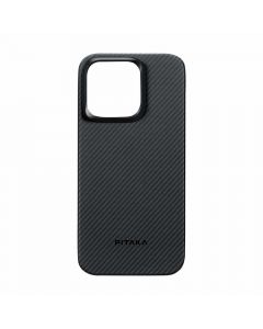 Pitaka MagEZ 4 600D Aramid Fiber MagSafe Case - кевларен кейс с MagSafe за iPhone 15 Pro (черен-сив)