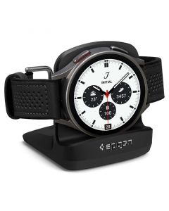 Spigen Night Stand S353 - силиконова поставка за Samsung Galaxy Watch 6, 6 Classic, Galaxy Watch 5, 5 Pro (черен)
