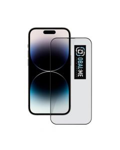 OBALME Tempered Glass Screen Protector 5D - обхващащо и ръбовете стъклено защитно покритие за дисплея на iPhone 14 Pro (черен-прозрачен)