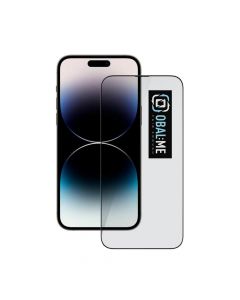 OBALME Tempered Glass Screen Protector 5D - обхващащо и ръбовете стъклено защитно покритие за дисплея на iPhone 14 Pro Max (черен-прозрачен)