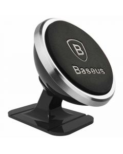 Baseus Magnetic Rotation Holder (SUCX140012) - магнитна поставка за гладки повърхности за смартфони (сребрист)
