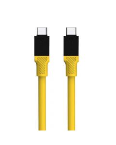 Tactical Fat Man USB-C to USB-C Cable 60W - здрав кабел с бързо зареждане за устройства с USB-C порт (100 см) (жълт)