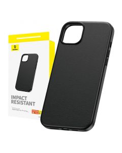 Baseus Fauxther Leather Case - кожен кейс за iPhone 15 Plus (черен)