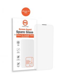 Mobile Origin Orange Screen Guard Spare Tempered Glass - допълнителен стъклен протектор за iPhone 14 Pro, подходящ за Mobile Origin Installation Tray