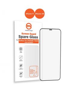 Mobile Origin Orange Screen Guard Spare Tempered Glass - допълнителен стъклен протектор за iPhone 11, iPhone XR, подходящ за Mobile Origin Installation Tray
