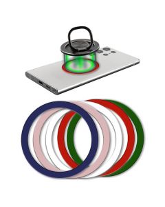 4smarts UltiMag Colour Metal Ring Magnetic Ring Set - магнитен пръстен за смартфони и кейсове, съвместим с MagSafe аксесоари (5 броя)