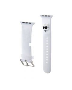 Karl Lagerfeld Choupette Head NFT Silicone Watch Strap - силиконова каишка за Apple Watch 38мм, 40мм, 41мм (бял)