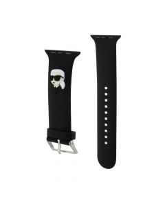 Karl Lagerfeld Karl Head NFT Silicone Watch Strap - силиконова каишка за Apple Watch 38мм, 40мм, 41мм (черен)