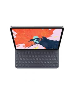 Apple Smart Keyboard Folio GRE - оригинален полиуретанов калъф, клавиатура и поставка за iPad Pro 12.9 (2018) (черен)