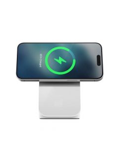 Nomad Stand One Magnetic Wireless Qi Charging Stand 15W - поставка (пад) за безжично зареждане за iPhone с Magsafe (бял)