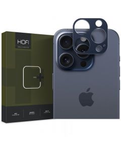 Hofi Alucam Pro Plus Lens Protector - предпазна метална плочка за камерата на iPhone 15 Pro, iPhone 15 Pro Max (тъмносин)