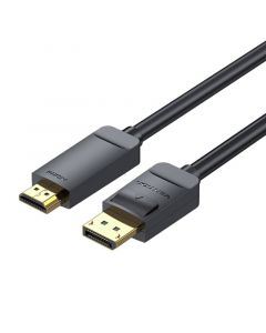 Vention DisplayPort to HDMI 4K Cable - кабел DisplayPort към HDMI с поддръжка на 4K (200 см) (черен)