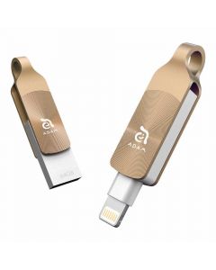 Adam Elements iKlips Duo Plus Lightning USB 3.1 - външна памет за iPhone, iPad, iPod с Lightning (64GB) (златист)