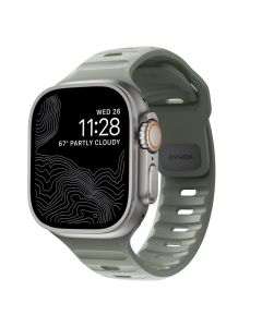 Nomad Sport Band - силиконова каишка за Apple Watch 42мм, 44мм, 45мм, Ultra 49мм (светлоозелен)