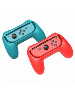iPega SW087 Grip for JoyCon Controllers 2 pcs. - поликарбонатни грипове за Nintendo Switch JoyCon (червен и син)