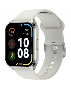 Haylou LS02 Pro - умен фитнес часовник с фунция за измерване на пулса за iOS и Android (сребрист-бял)