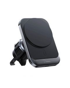 Lisen Magnetic Wireless Air Vent Car Mount 15W - поставка за радиаторa на кола с безжично зареждане за iPhone с Magsafe (черен)