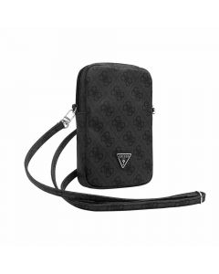 Guess PU G Cube Wallet Phone Zipper Bag - дизайнерска чанта (органайзер) за мобилни устройства и аксесоари (кафяв)
