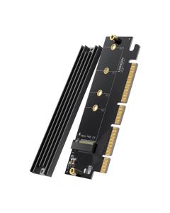 Ugreen Expansion Card Disk Adapter M.2 NVMe SATA M key PCIe 4.0 x16 64Gbps - преходник за M.2 NVMe SATA памети