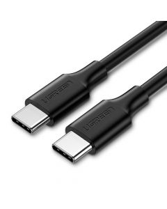 Ugreen USB-C to USB-C Fast Charging Cable 60W - здрав кабел с бързо зареждане за устройства с USB-C порт (50 см) (черен)