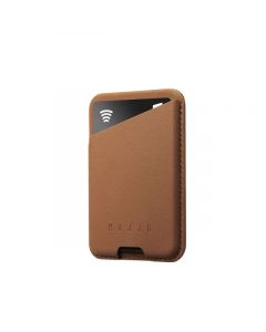 Mujjo MagWallet Leather Card Holder with MagSafe - кожен портфейл (джоб) за прикрепяне към iPhone с MagSafe (тъмнокафяв)
