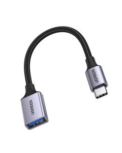 Ugreen USB-C to USB-A 3.0 OTG Adapter - USB 3.0 адаптер за MacBook и устройства с USB-C порт (сив) (15 см)